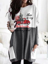 Full Size Graphic Two-Tone Round Neck Long Sleeve T-Shirt Gray OutfitFlow
